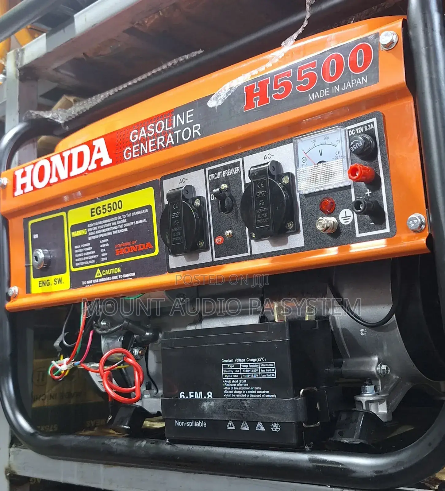 Honda Gasoline Generator . H5500. Made in Japan