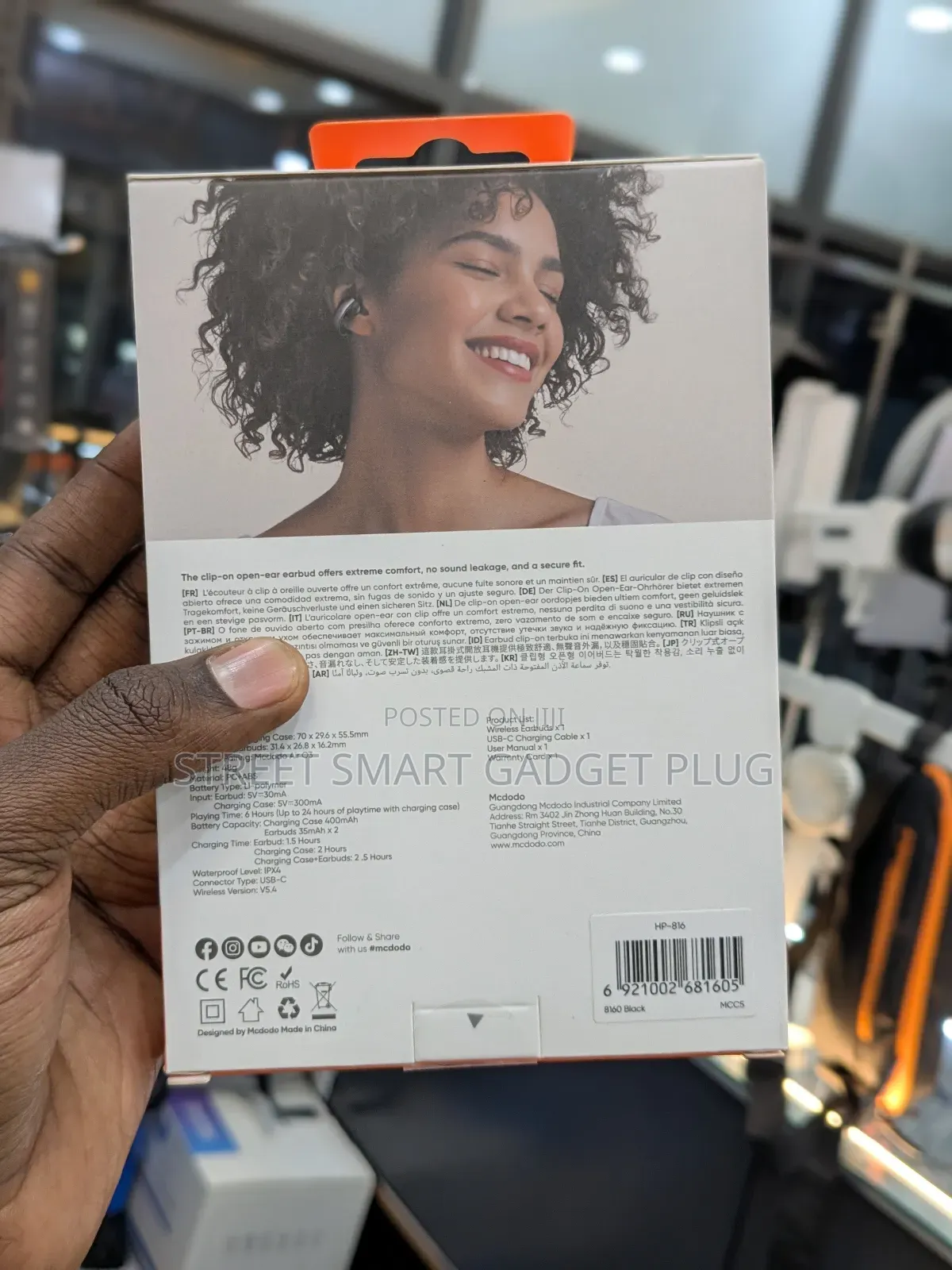 McDodo Air 3 Clip on Open Earbuds