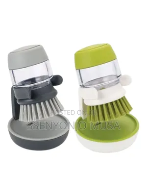 Jesobo Soap-dispensing Palm Brush With Storage Stand