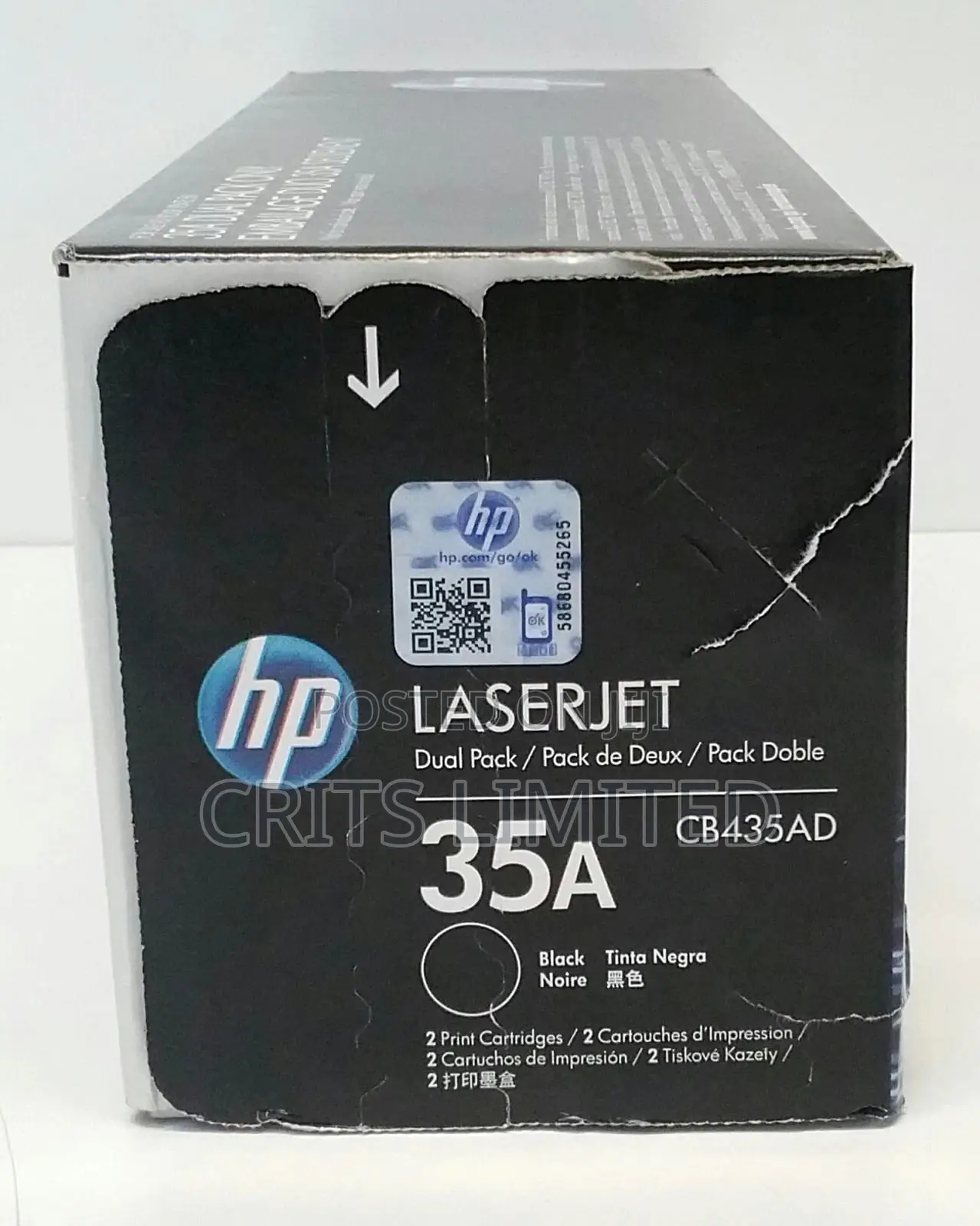 Genuine Hp 35a Black Toner Cartridge