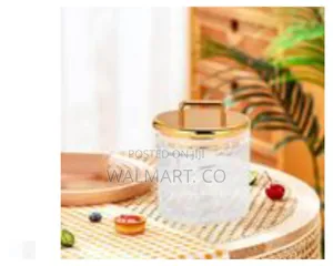 Luminarc 3 Pc Golden Flower Maze Sugar Bowl Food Storage Jar-Colourles