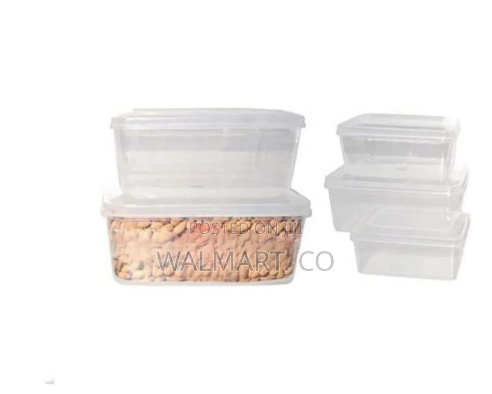 5 Pc Airtight Food Storage Container Tins With Lids
