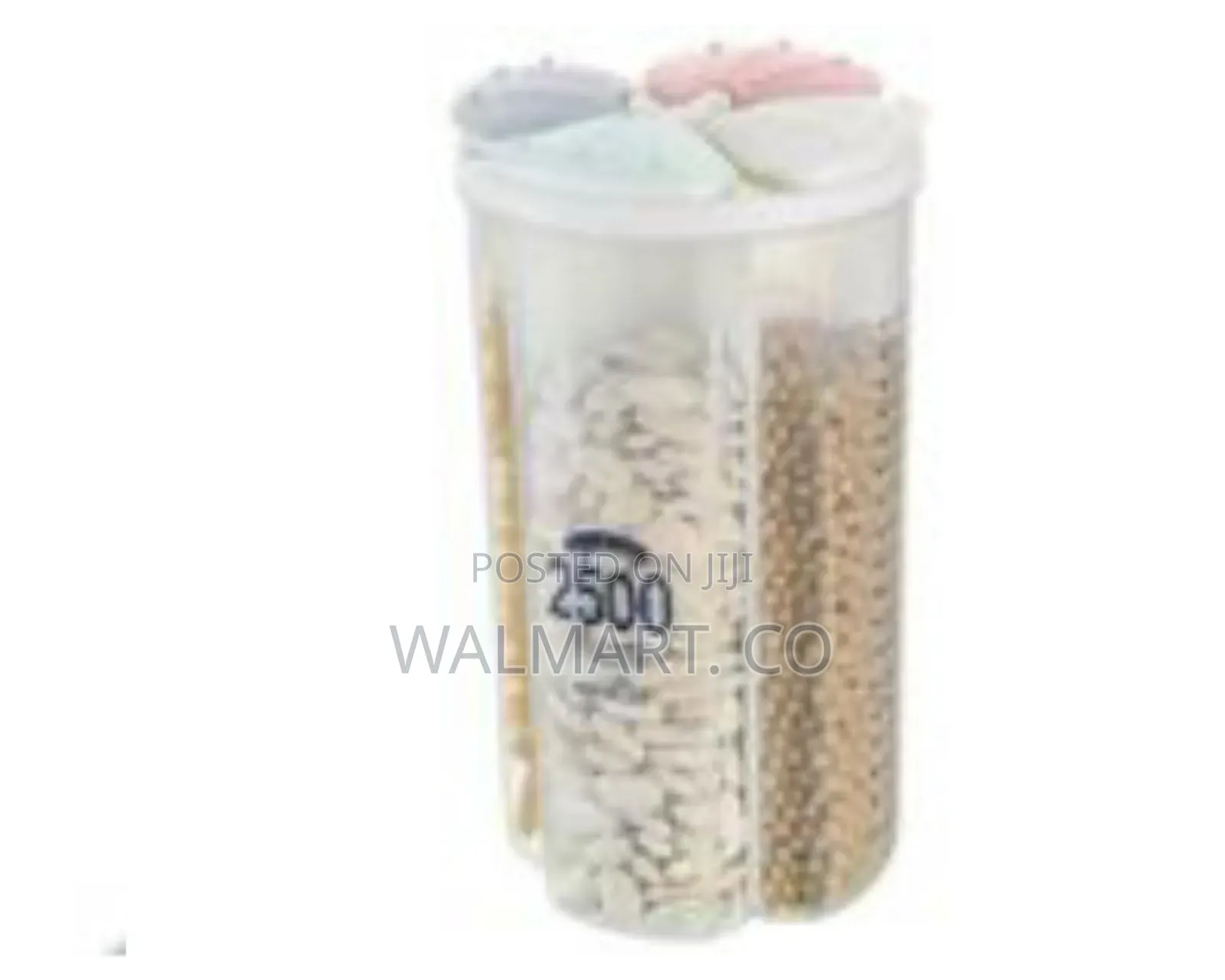 4 Section Cereal Food Dispenser Storage Jar Box Container Bin Colourle