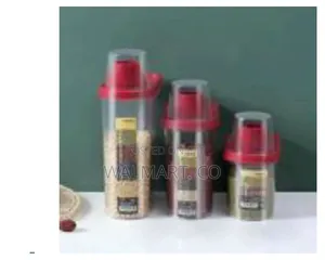 2.8 Litre Plastic Food Storage Cereal Container Bin-Maroon