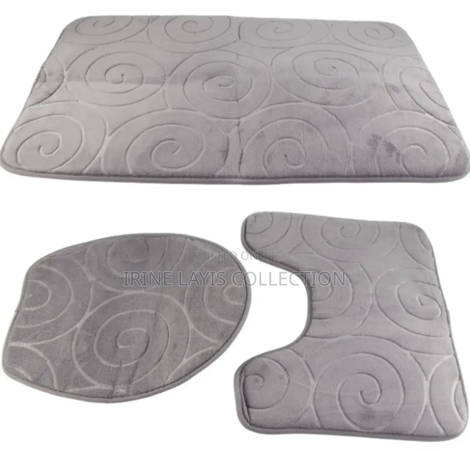 3pc Bathroom/ Toilet Mat Set