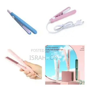 Mini Portable Hair Straightener Curling Iron,Color May Vary