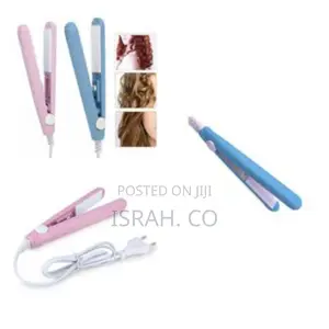Mini Portable Hair Straightener Curling Iron,Color May Vary