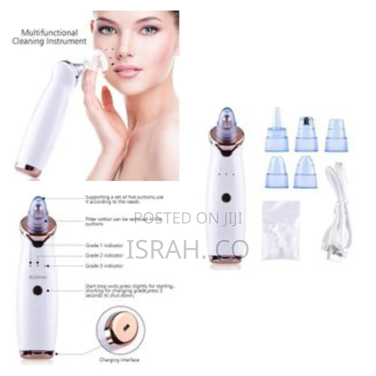 Facial Blackhead Vacuum Pore Cleaner Acne Cleanser Spots