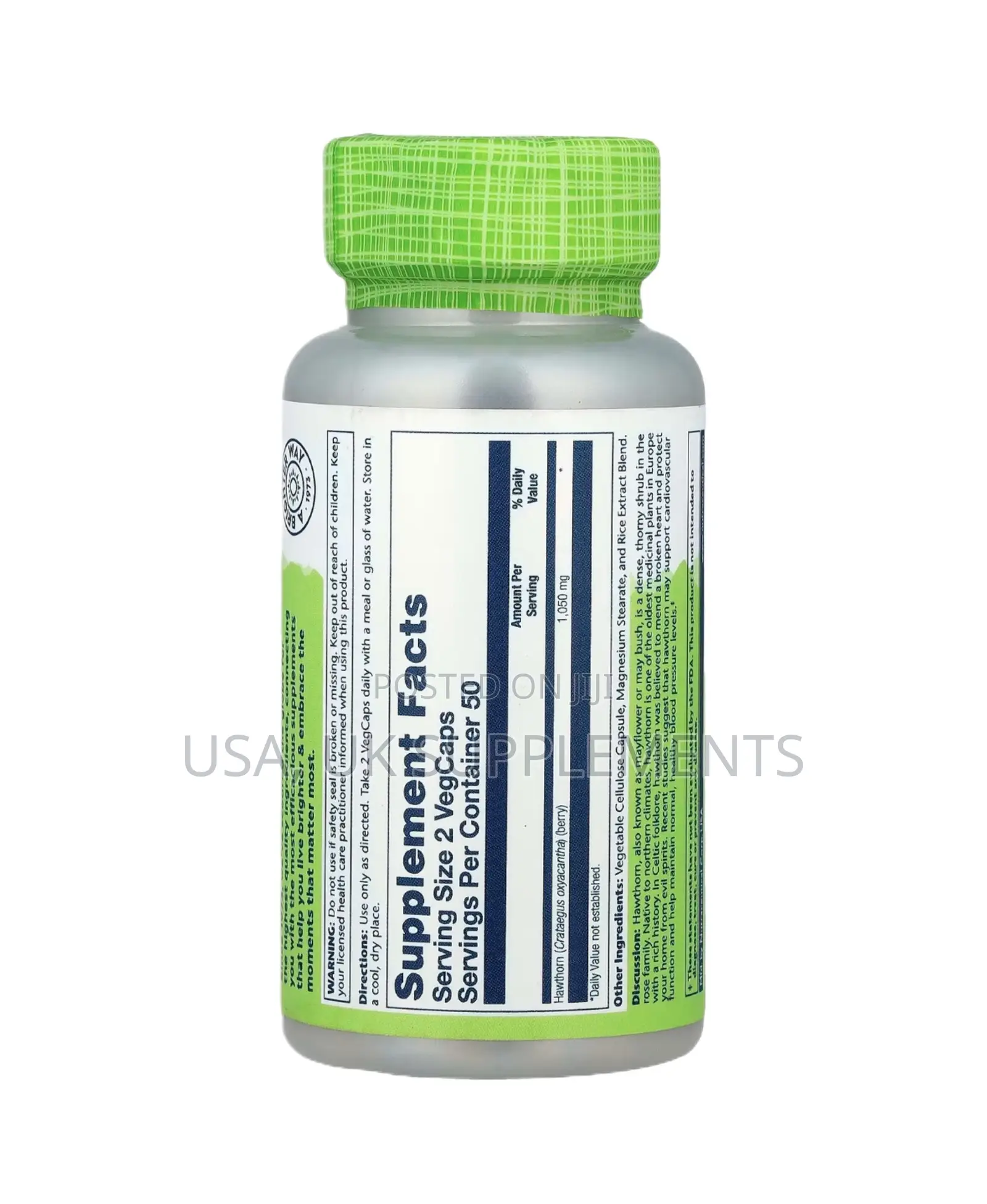 Solaray 1050mg Hawthorn 100capsules