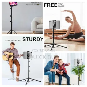 Height Adjustable Tablet and Phone Floor Stand