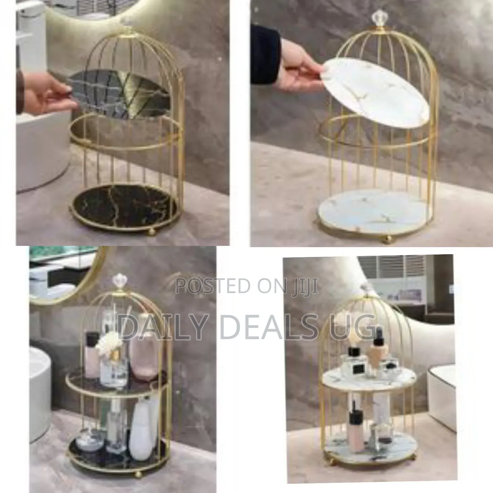 Dessert Cupcake Stand Iron Art Nordic Style Bird Cage Rack Box Makeup