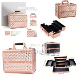 Diamond Cut Professional Beauty Makeup Cosmetic Vanity Case Box