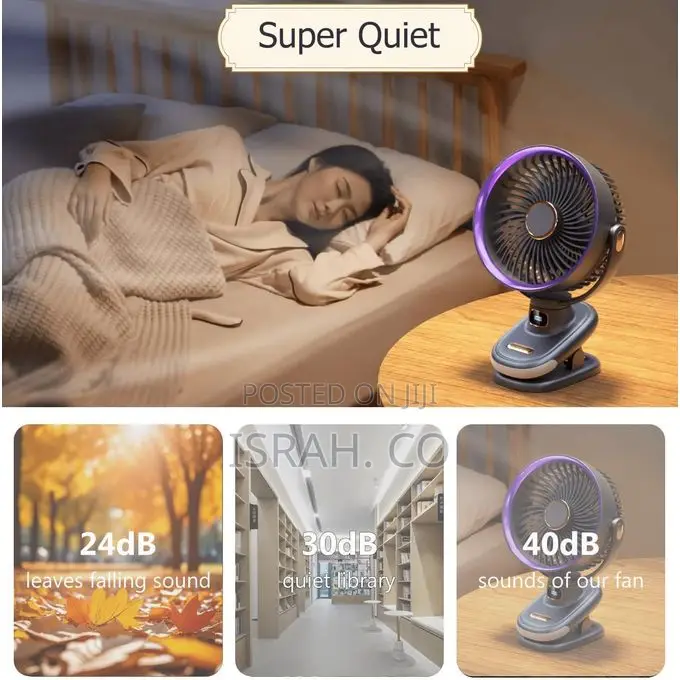 Auto Oscillating Table Fan 6.5-Inch, Timer,