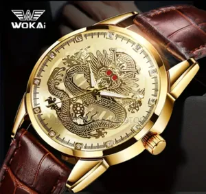 Wokai New Zodiac Dragon Men's Watch Classic Quartz Dragon Watch