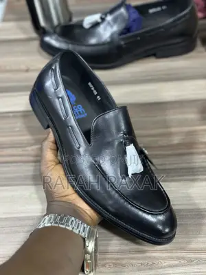 Men’S Black Franco Banetti Tassel Loafers