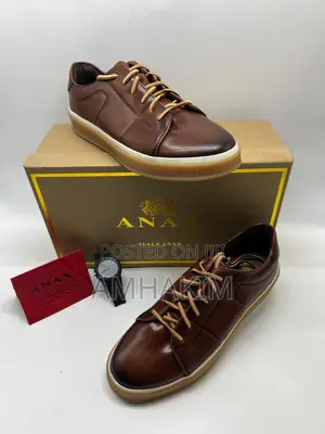 Classic Men's Low Top Anax Leather Sneakers In Stock