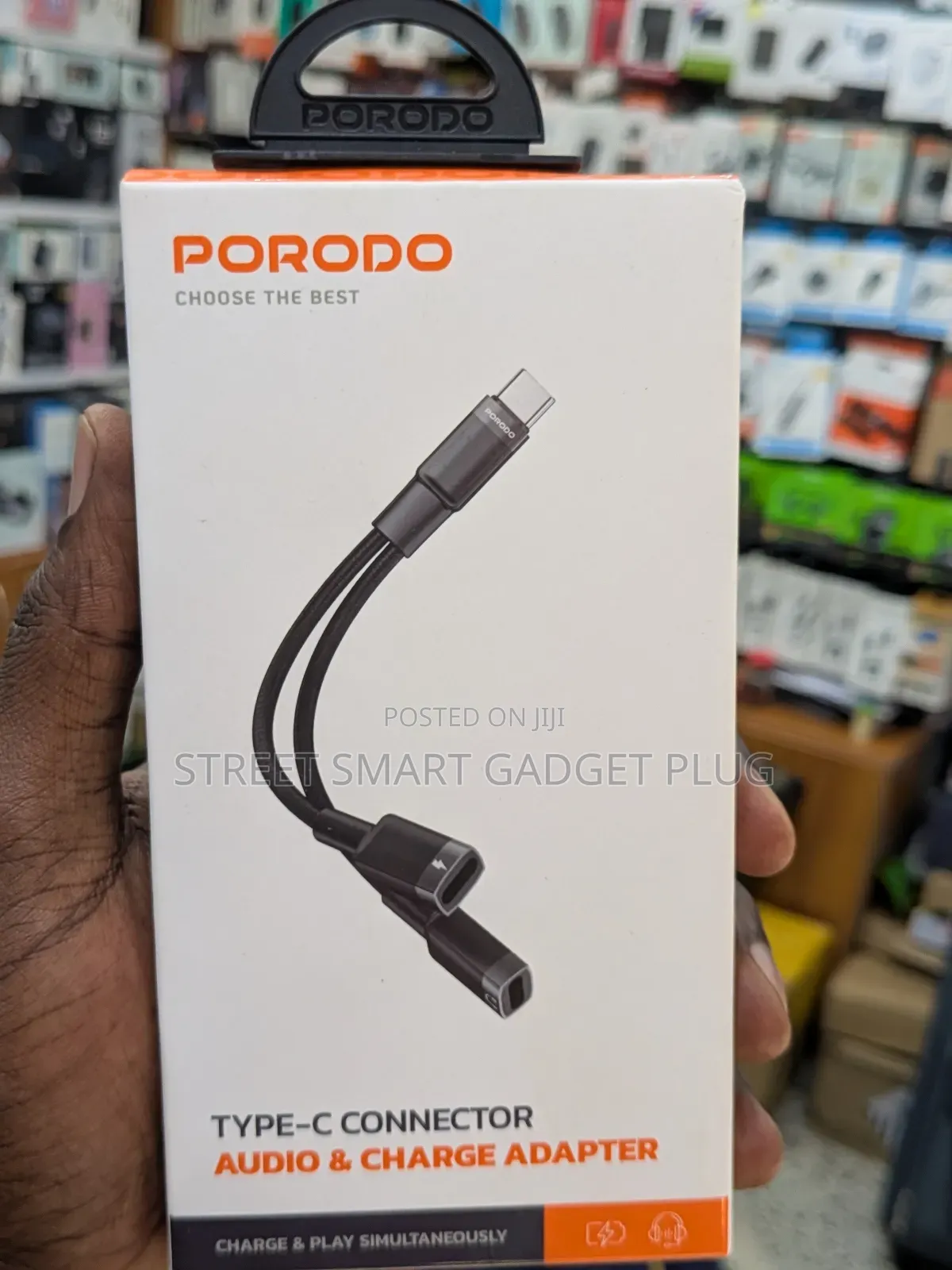 Porodo Type -C Connector Audio and Charge Adapter