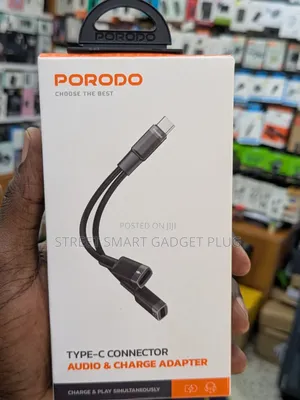 Porodo Type -C Connector Audio and Charge Adapter