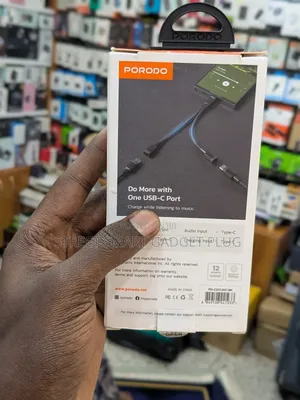 Porodo Type -C Connector Audio and Charge Adapter