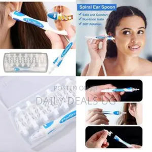 Ear Wax Remover Tool Kit Cleaner With Soft Silicone Spiral, White