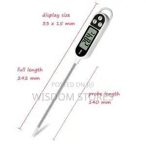 Digital Food Thermometer With LCD Display