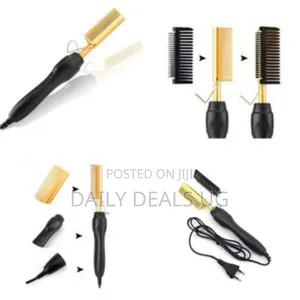 Electric Hot Comb Hair Straightener, High Heat Adjustable Temperature