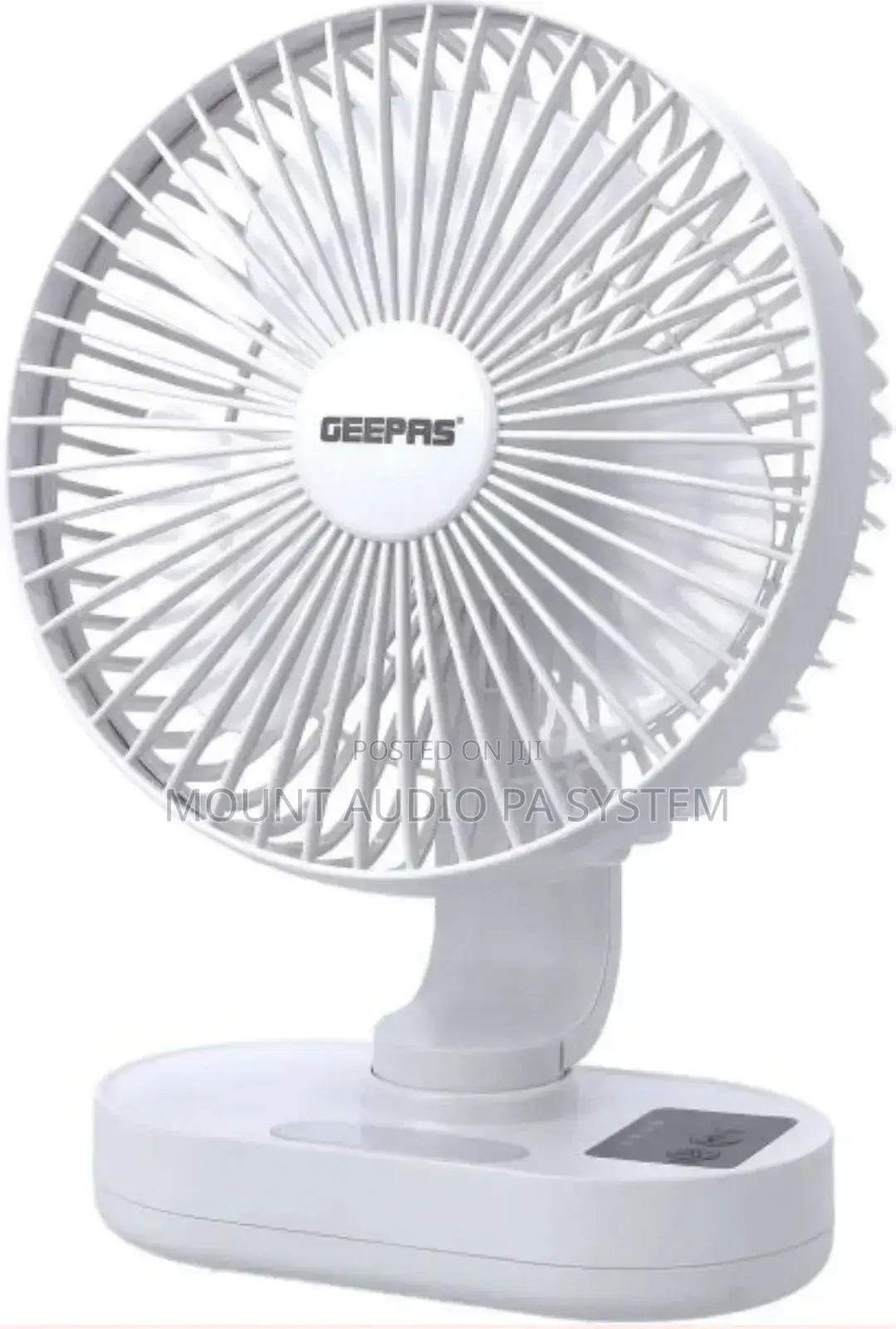 Geepas 8" Rechargeable Fan With Night Light.