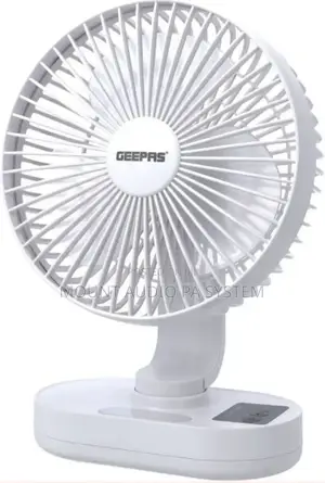 Geepas 8" Rechargeable Fan With Night Light.