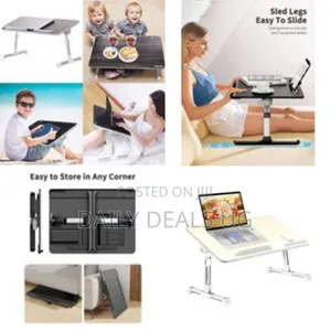 Foldable Computer Height Adjustable Laptop Table Sofa Bed Tray