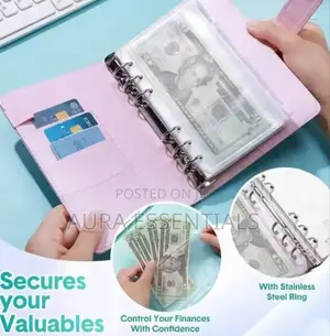 A5 Refillable 6-ring Leather Binder Notebook Cover