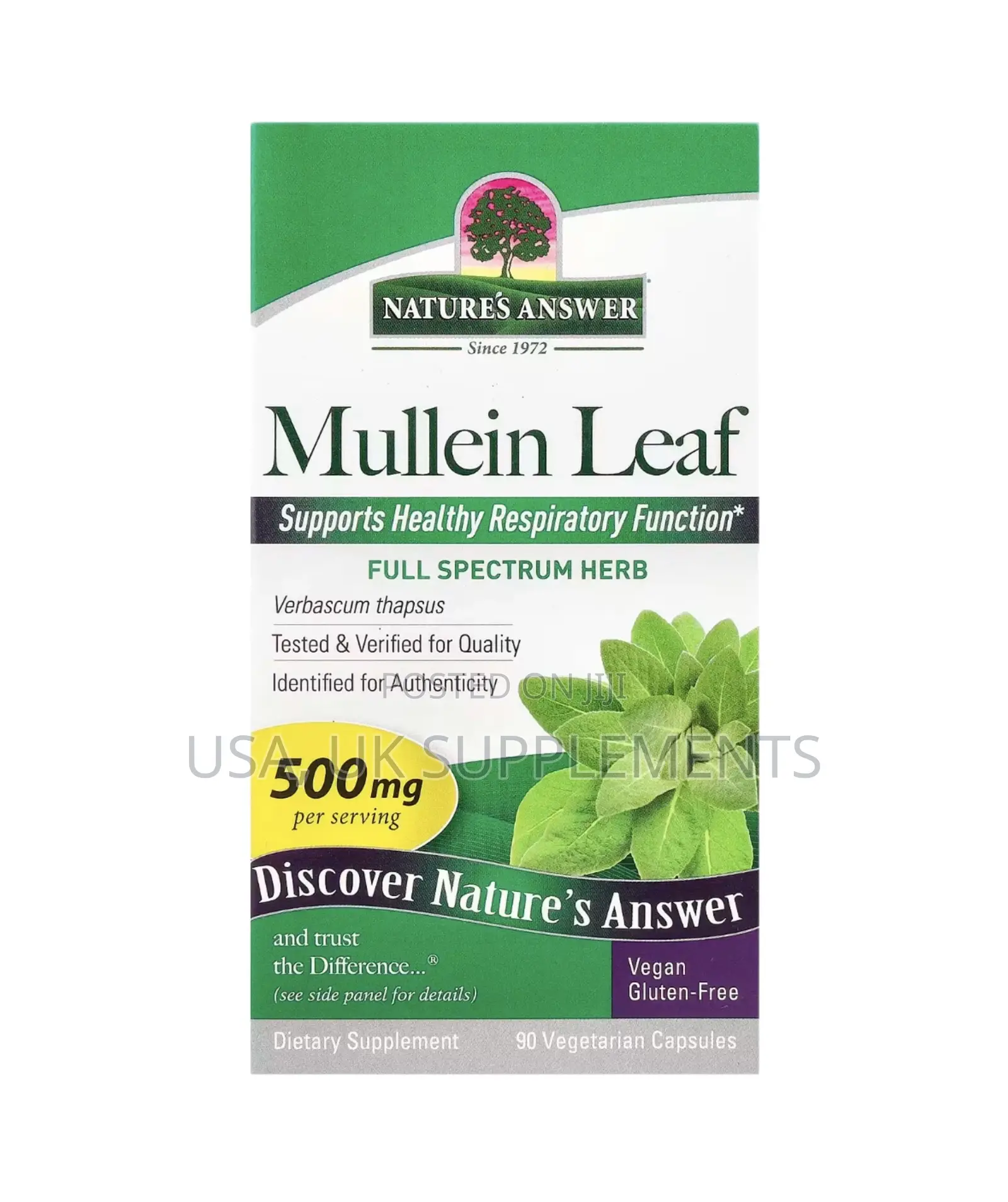 Nature’S Answer 500mg Mullein Leaf 90capsules