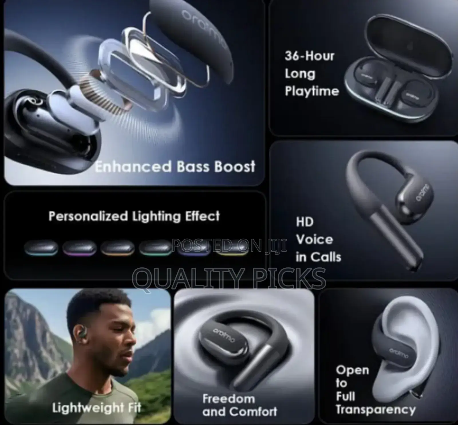 Oraimo Open Arc Open Ear Wireless Earphones