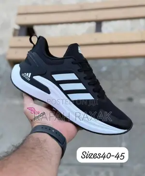 Original Black/White Adidas Bounce Running Trainer Sneakers