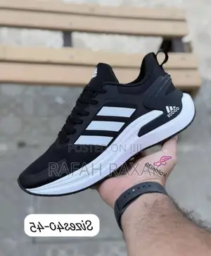 Original Black/White Adidas Bounce Running Trainer Sneakers