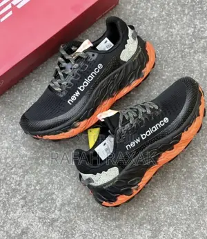 Original New Balance Fresh Foam X More Trail Black/Orange Running Shoe