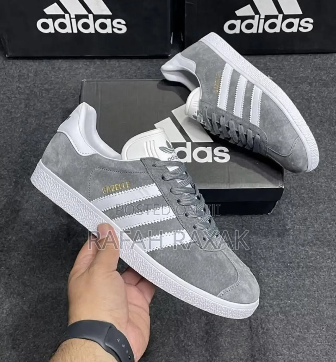 Original Grey Suede Adidas Gazelle Sneakers