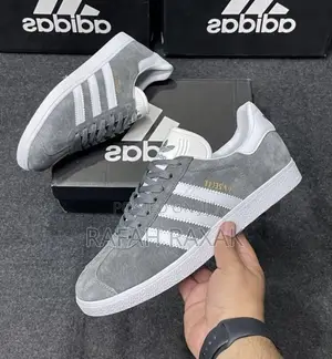 Original Grey Suede Adidas Gazelle Sneakers