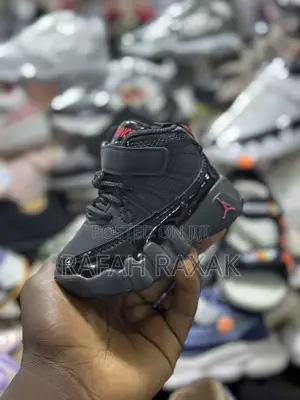 New Classic Black Kid’S Air Jordan 9 Baby Sneakers