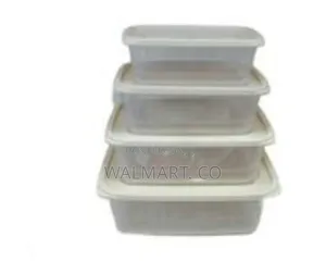 4 Piece Food Storage Container Tins With Lids