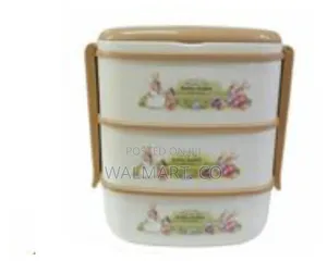 3 Layer Rabbit Lunch Box Container Tiffin