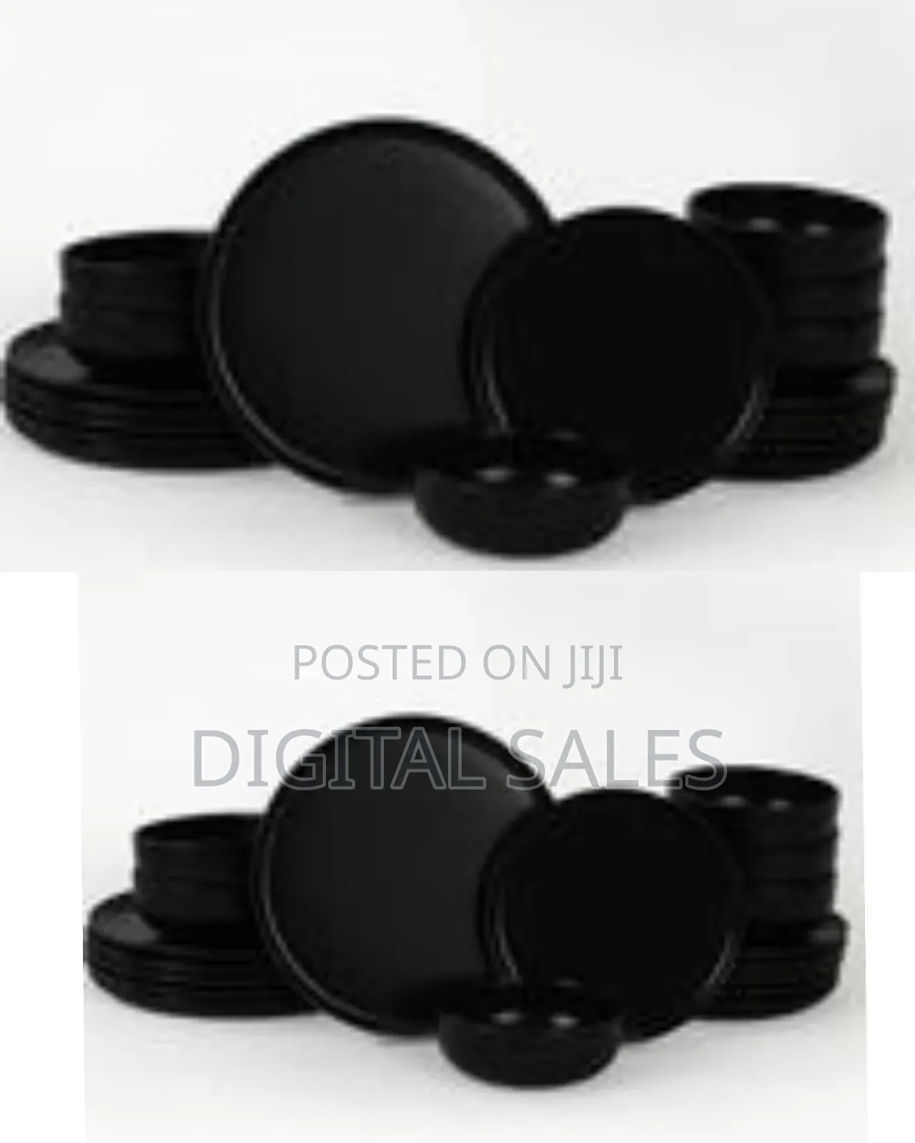18 Piece Stoneware Matte Reactive Glaze Service for 6 Plates Side