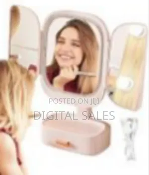 Foldable Vanity Mirror, 3 Color Lighting Makeup Mirror, Cosmeti