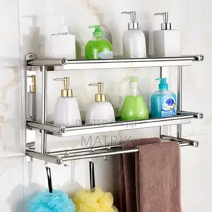 Stainless Steel Wall-Mounted Bathroom Shelf
