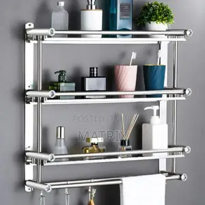 Stainless Steel Wall-Mounted Bathroom Shelf