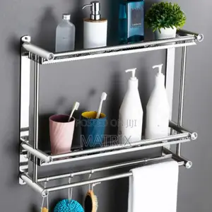 Stainless Steel Wall-Mounted Bathroom Shelf