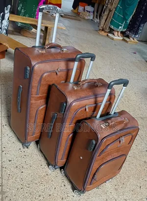Leather Set Suitcases
