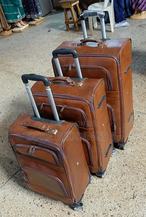 Leather Set Suitcases