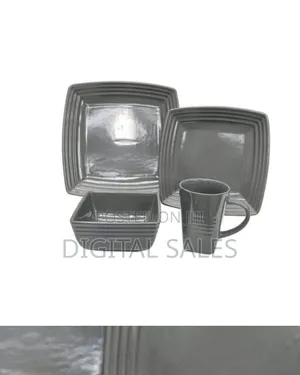 16-Piece Ceramic Squre Stoneware Dinner