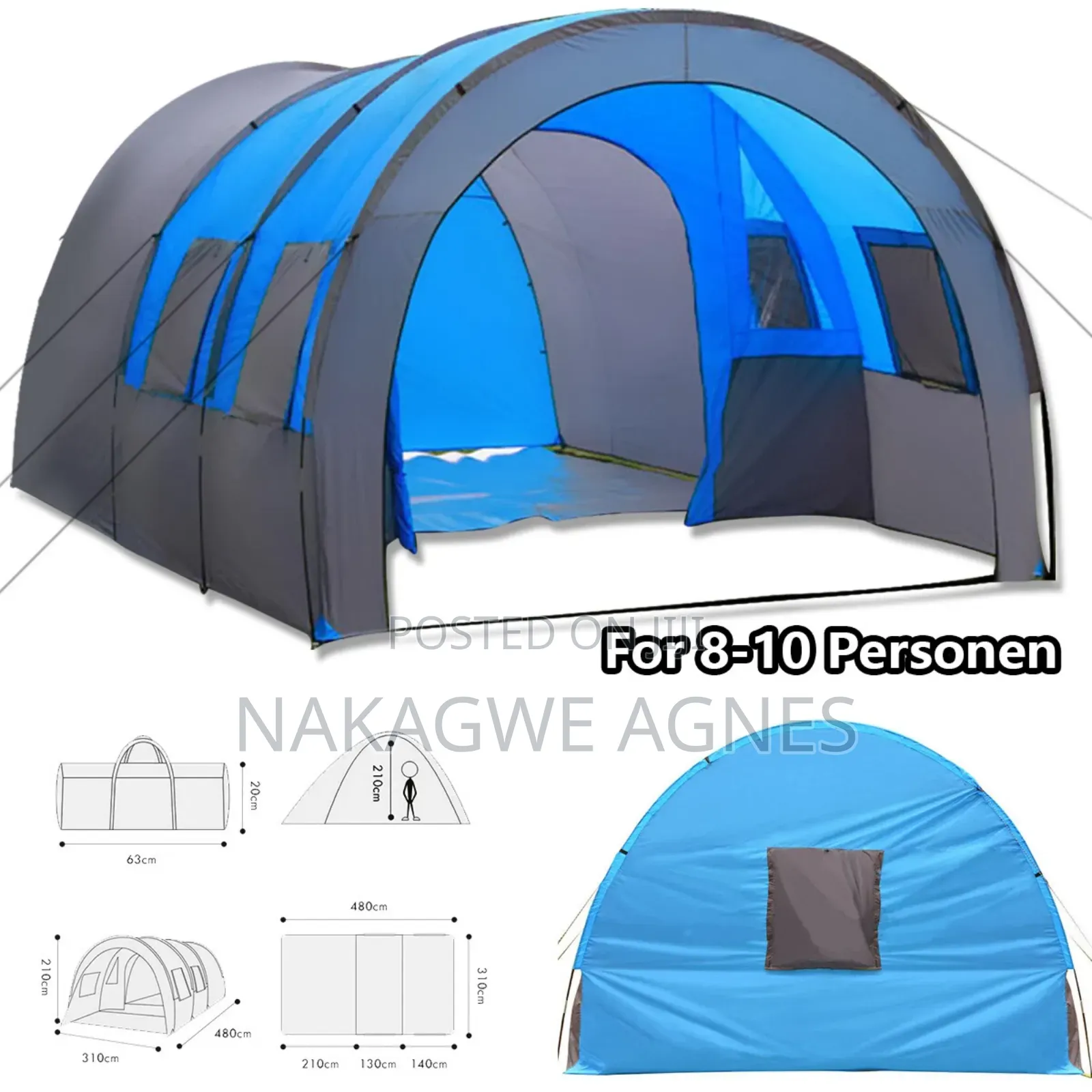 Tunnel Camping Tent (10 People)