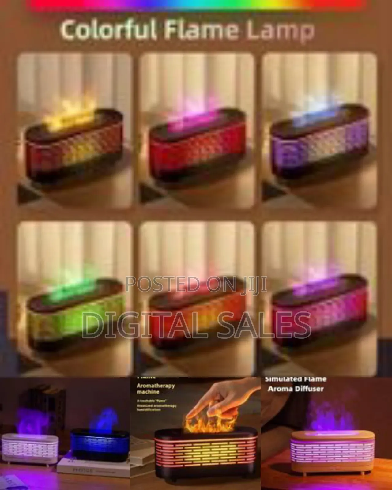 Mini Simulation Flame Ultrasonic Aroma Diffuser Domestic Humidifier